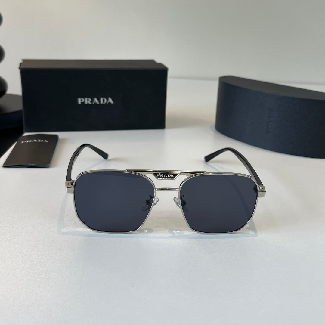 Prada Polarized Fashion Silver Lens Sunglasses for Men - 449302 - detail image 2