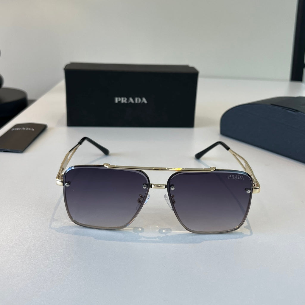 Prada Polarized Fashion Silver Lens Sunglasses for Men - 465584 - detail image 2