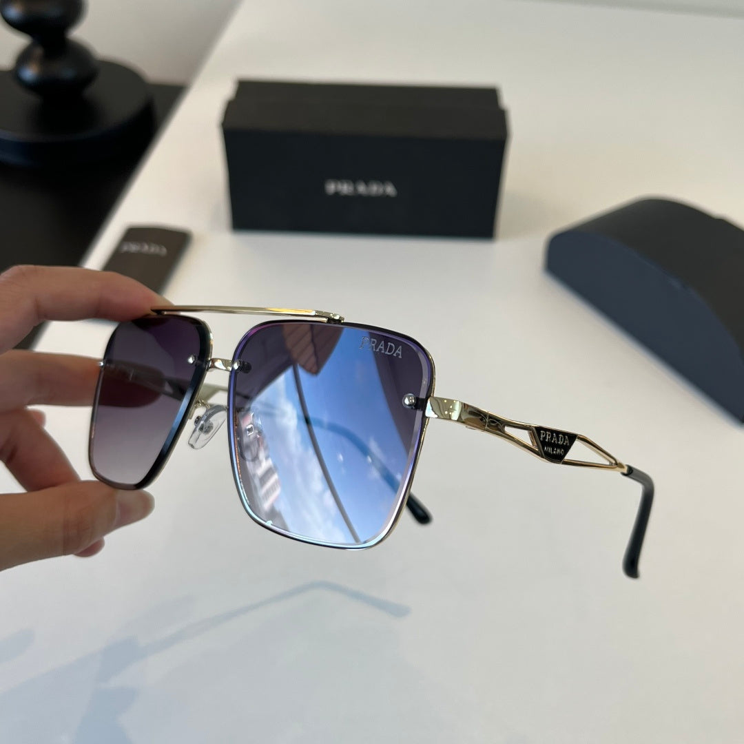 Prada Polarized Fashion Silver Lens Sunglasses for Men - 465584 - detail image 4