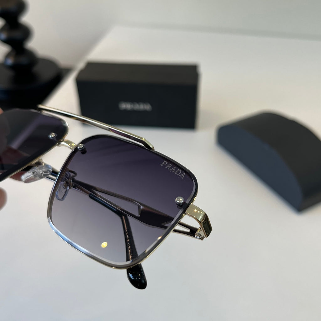 Prada Polarized Fashion Silver Lens Sunglasses for Men - 465584 - detail image 8