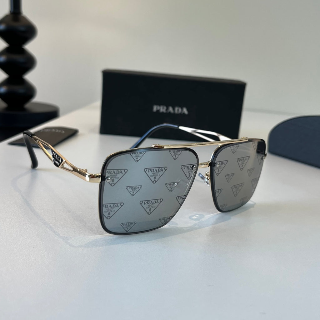Prada Polarized Fashion Silver Lens Sunglasses for Men - 432039