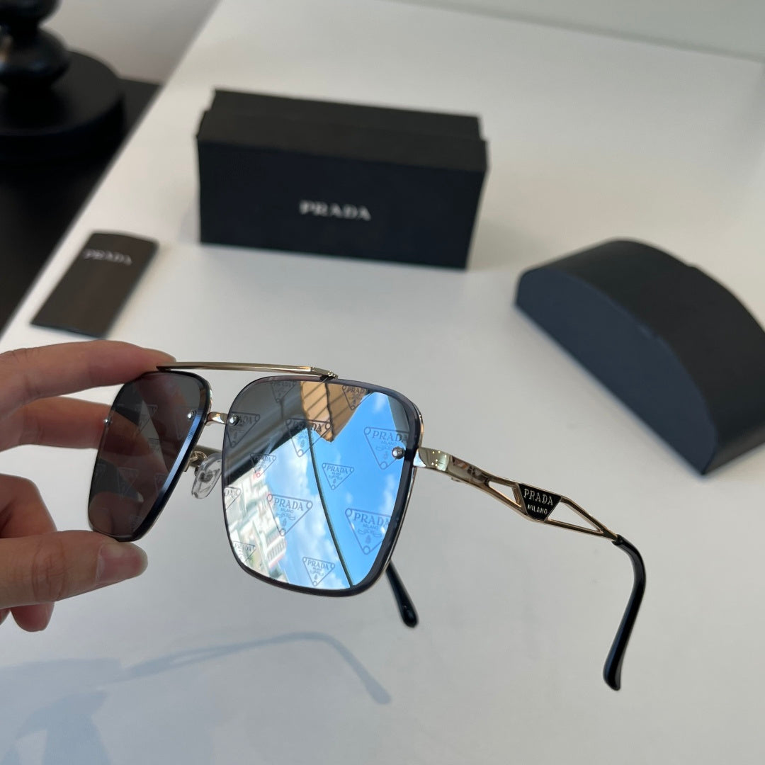 Prada Polarized Fashion Silver Lens Sunglasses for Men - 432039 - detail image 4