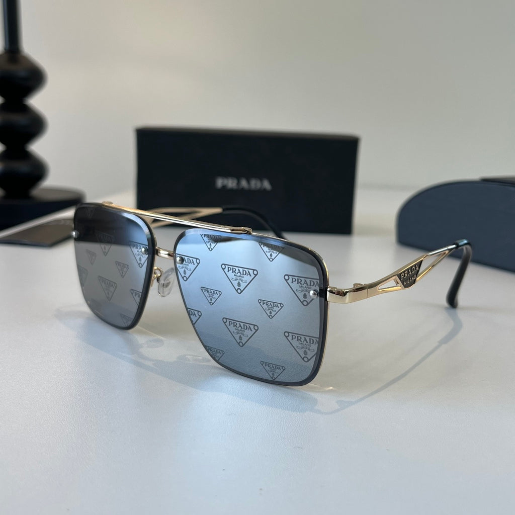 Prada Polarized Fashion Silver Lens Sunglasses for Men - 465585 - detail image 3