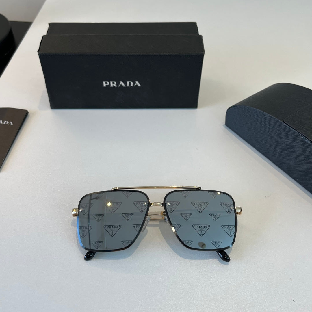 Prada Polarized Fashion Silver Lens Sunglasses for Men - 432039 - detail image 5