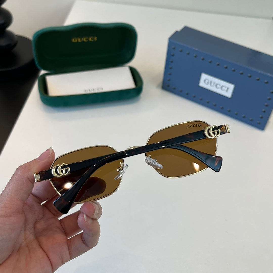 Gucci Oversized Brown Lens Sunglasses for Men & Women - 382151 - detail image 7