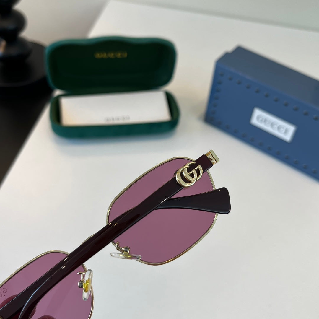 Gucci Oversized Purple Lens Sunglasses for Men & Women - detail image 7