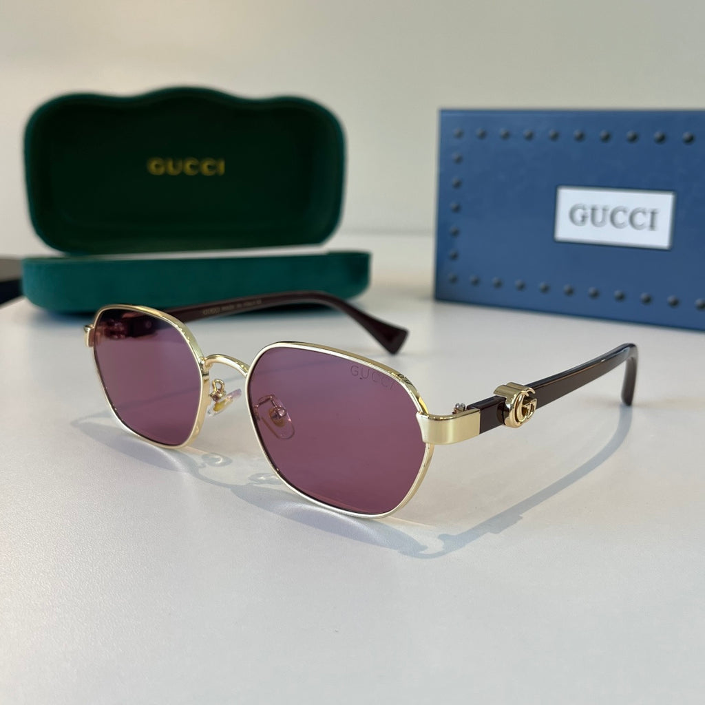 Gucci Oversized Purple Lens Sunglasses for Men & Women - detail image 3