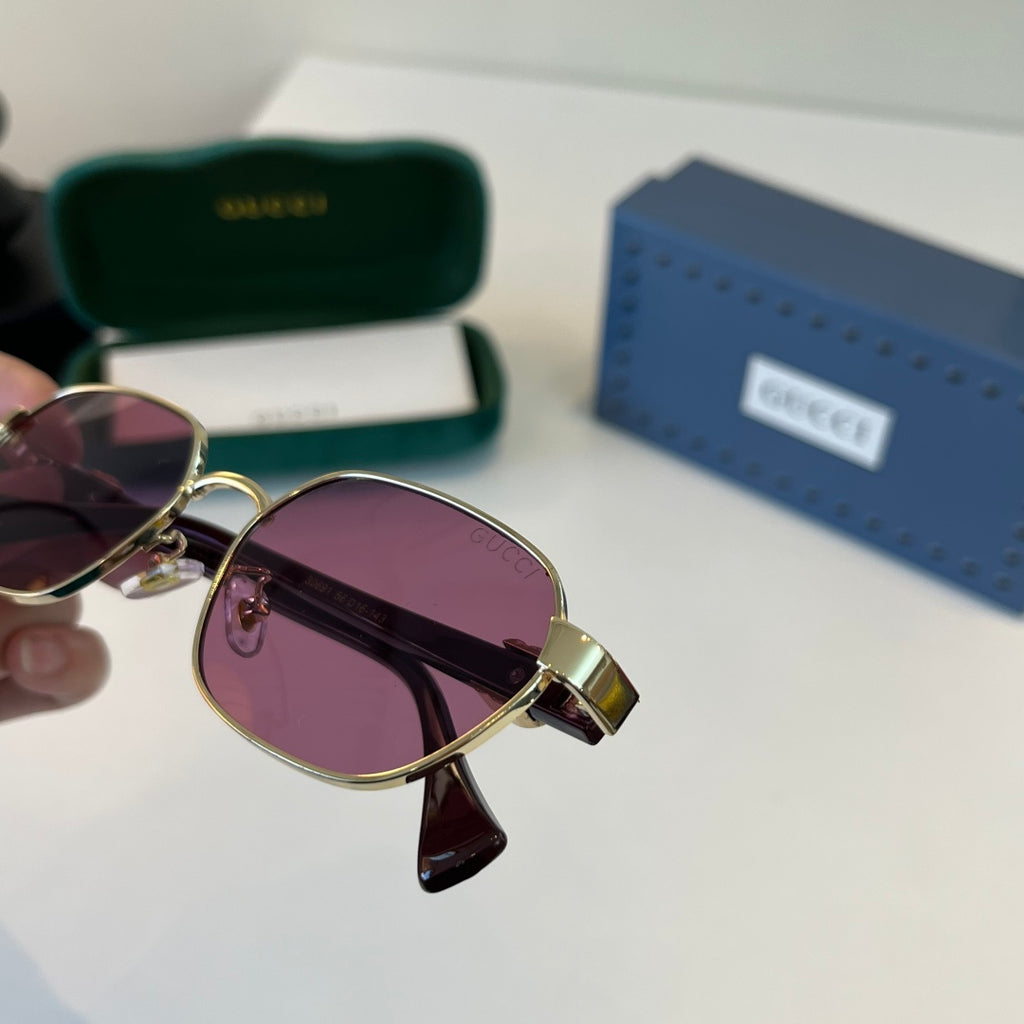 Gucci Oversized Purple Lens Sunglasses for Men & Women - detail image 6