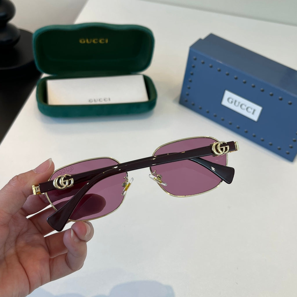 Gucci Oversized Purple Lens Sunglasses for Men & Women - detail image 8
