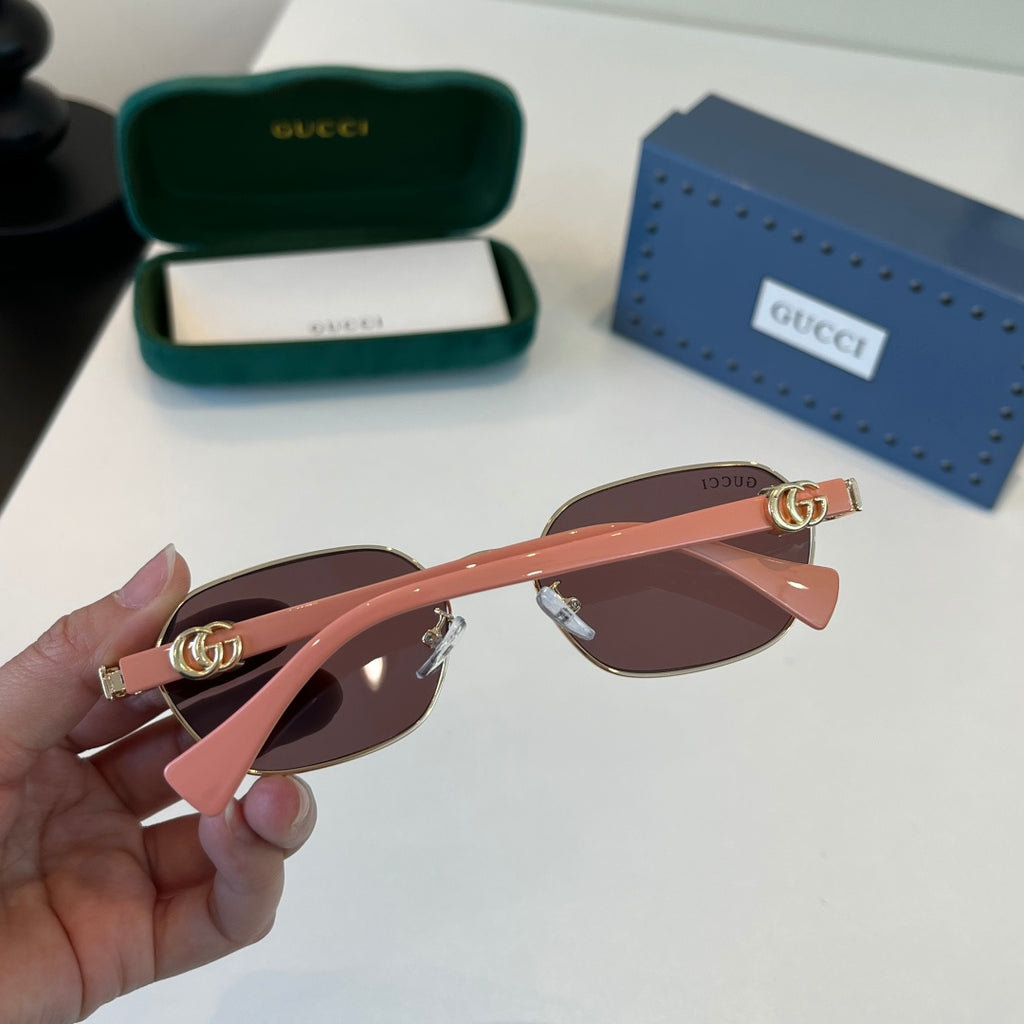 Gucci Oversized Red Lens Sunglasses for Men & Women - 381954 - detail image 7