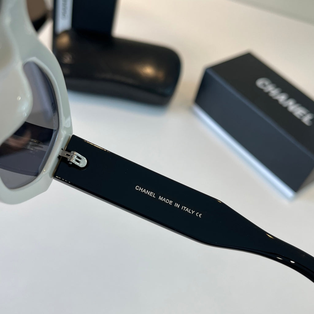 Chanel Oversized Silver Lens Sunglasses for Men & Women - 415298 - detail image 10