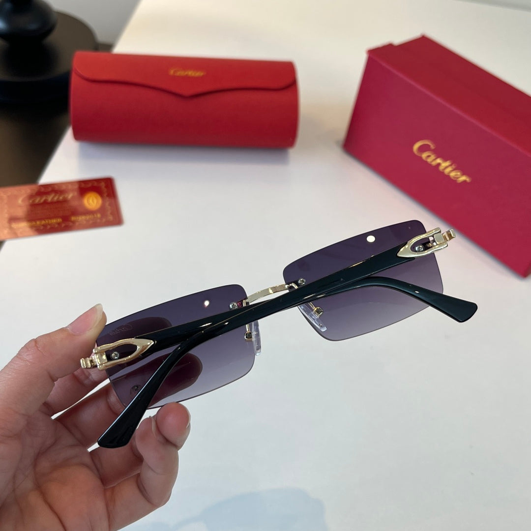 Cartier Lightweight Metal Rimless Silver Lens Sunglasses for Men & Wo - 415862 - detail image 9