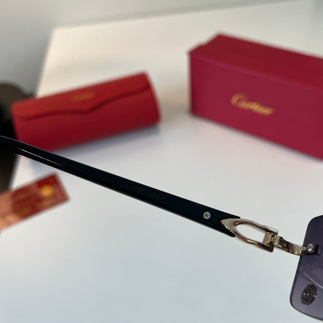 Cartier Lightweight Metal Rimless Silver Lens Sunglasses for Men & Wo - 415862 - detail image 10