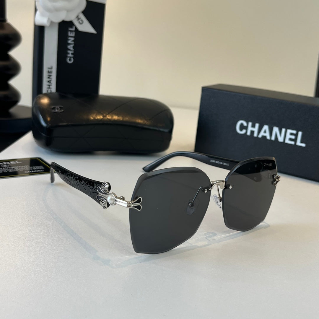 Chanel Fashion Black Lens Sunglasses for Men & Women - 358107