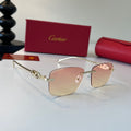 Cartier Lightweight Metal Rimless Gold Lens Sunglasses for Men & Wome - 358467