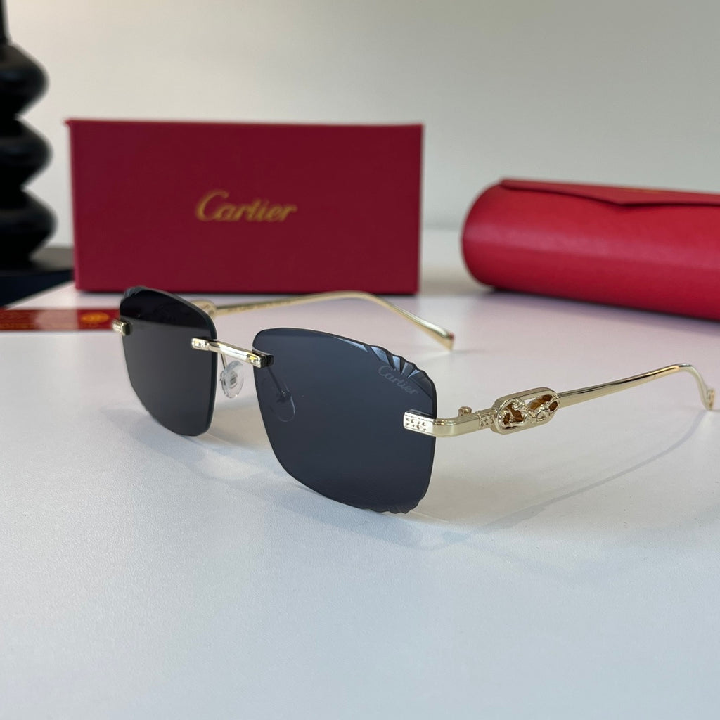 Cartier Lightweight Metal Rimless Silver Lens Sunglasses for Men & Wo - 399013 - detail image 3