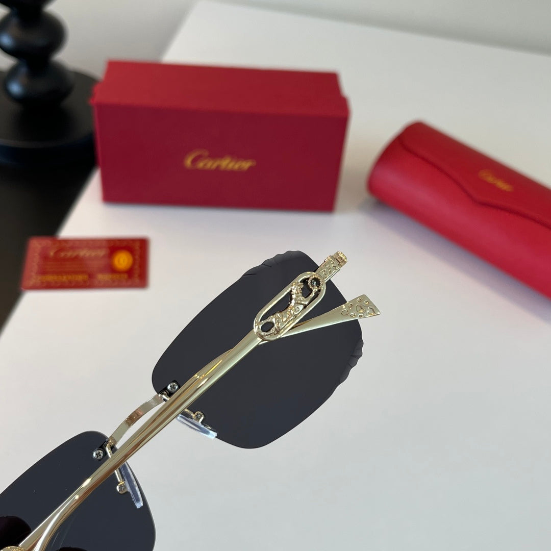 Cartier Lightweight Metal Rimless Silver Lens Sunglasses for Men & Wo - 399013 - detail image 7