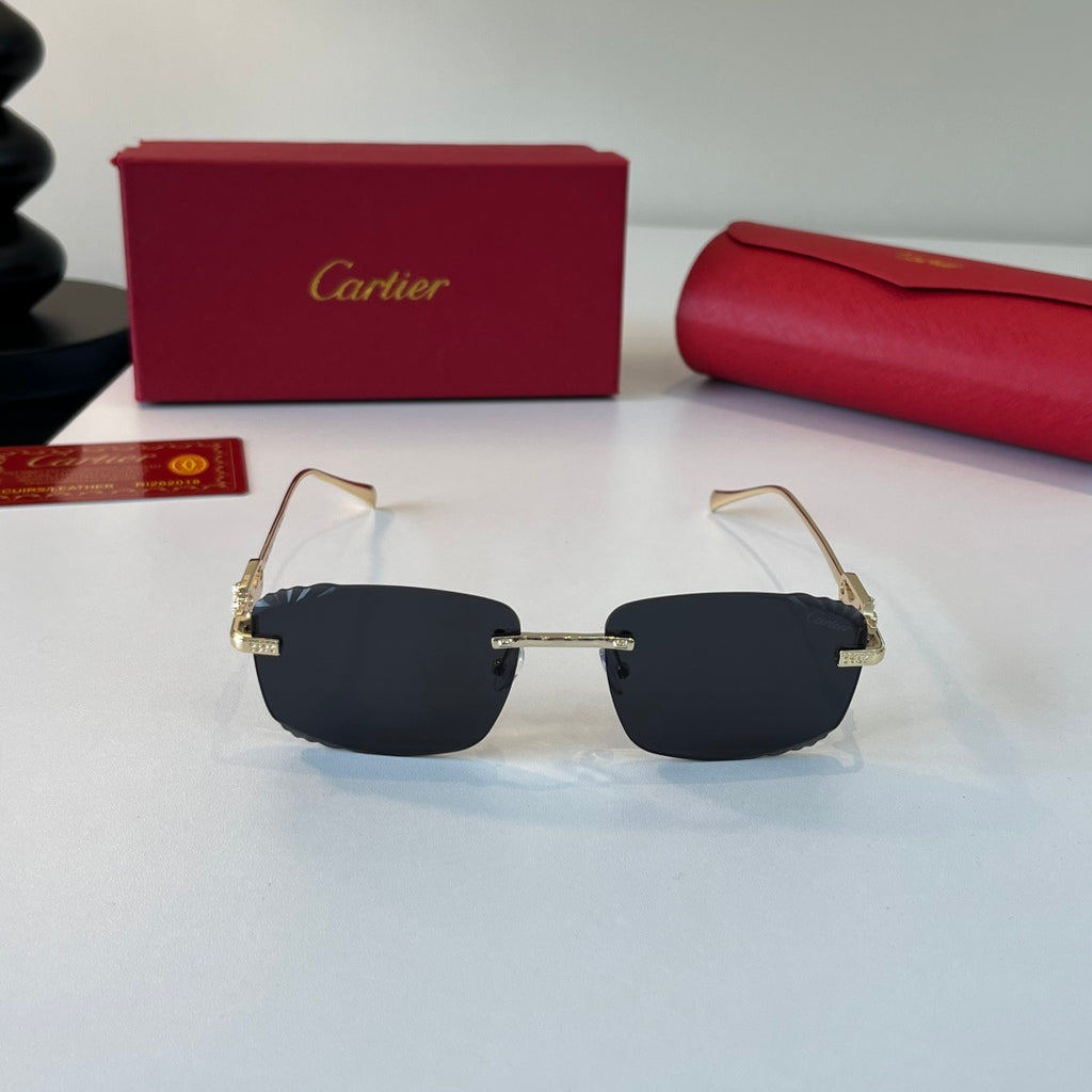 Cartier Lightweight Metal Rimless Silver Lens Sunglasses for Men & Wo - 399013 - detail image 2