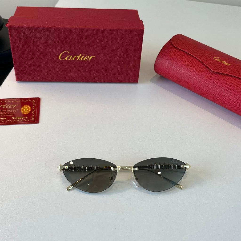 Cartier Lightweight Metal Rimless Silver Lens Sunglasses for Men & Wo - 399017 - detail image 4