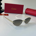 Cartier Lightweight Metal Rimless Silver Lens Sunglasses for Men & Wo - 358473