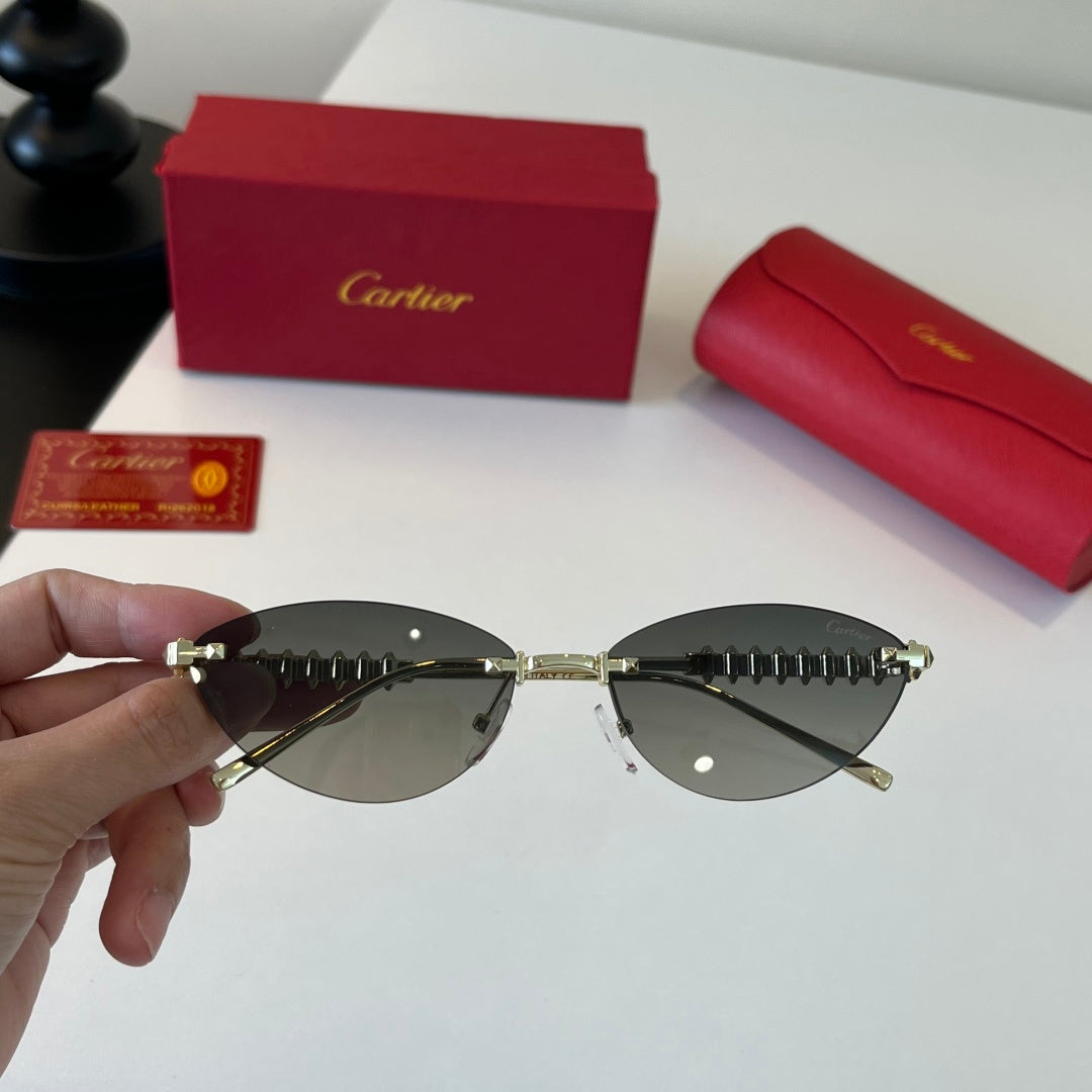 Cartier Lightweight Metal Rimless Silver Lens Sunglasses for Men & Wo - 399017 - detail image 5