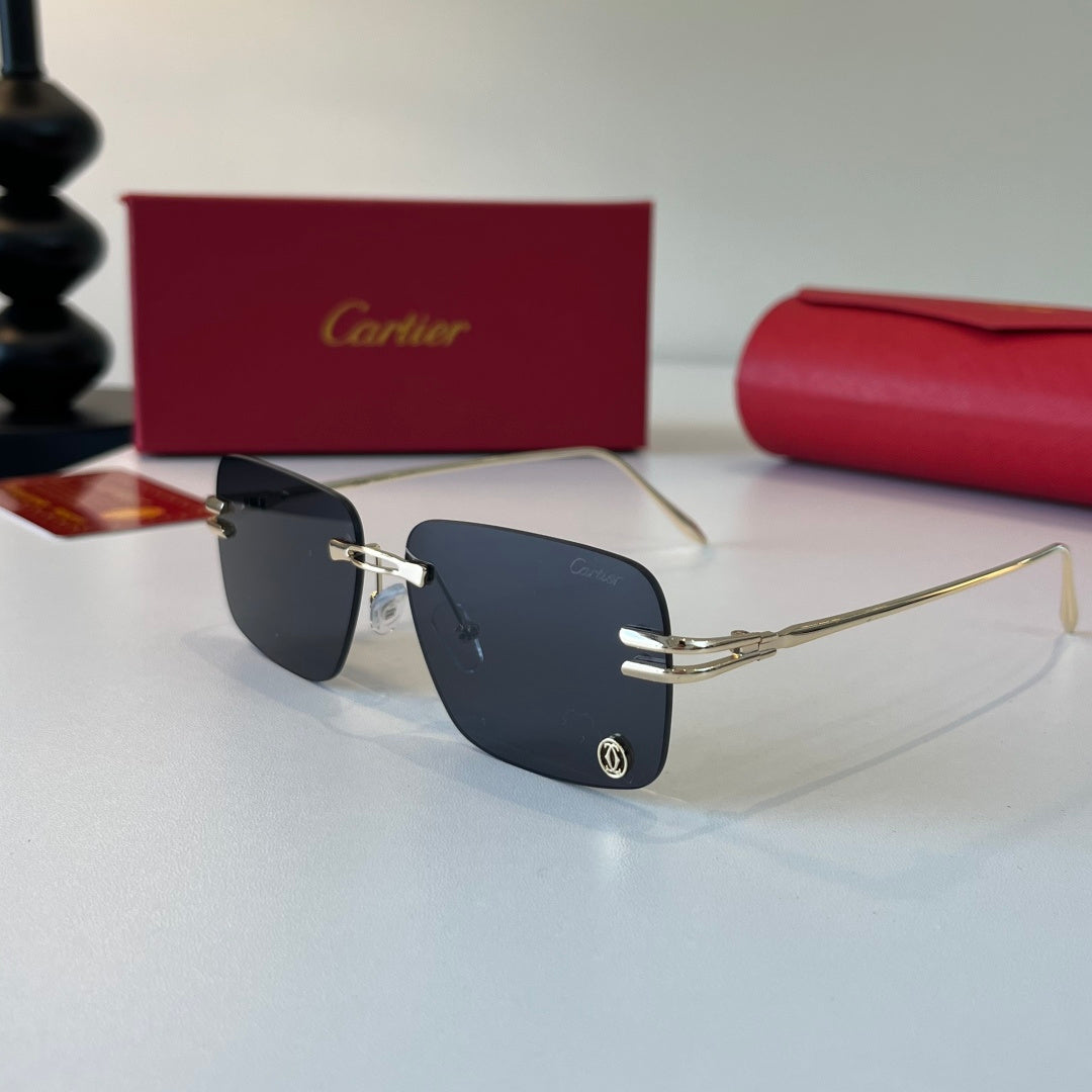 Cartier Lightweight Metal Rimless Silver Lens Sunglasses for Men & Wo - 399018 - detail image 3
