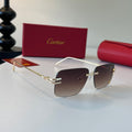 Cartier Lightweight Metal Rimless Silver Lens Sunglasses for Men & Wo - 399019