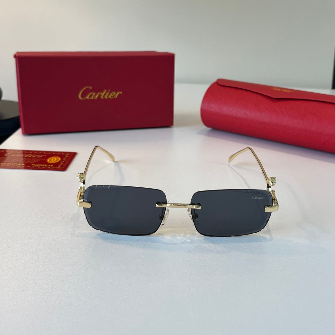 Cartier Lightweight Metal Rimless Silver Lens Sunglasses for Men & Wo - 399020 - detail image 2