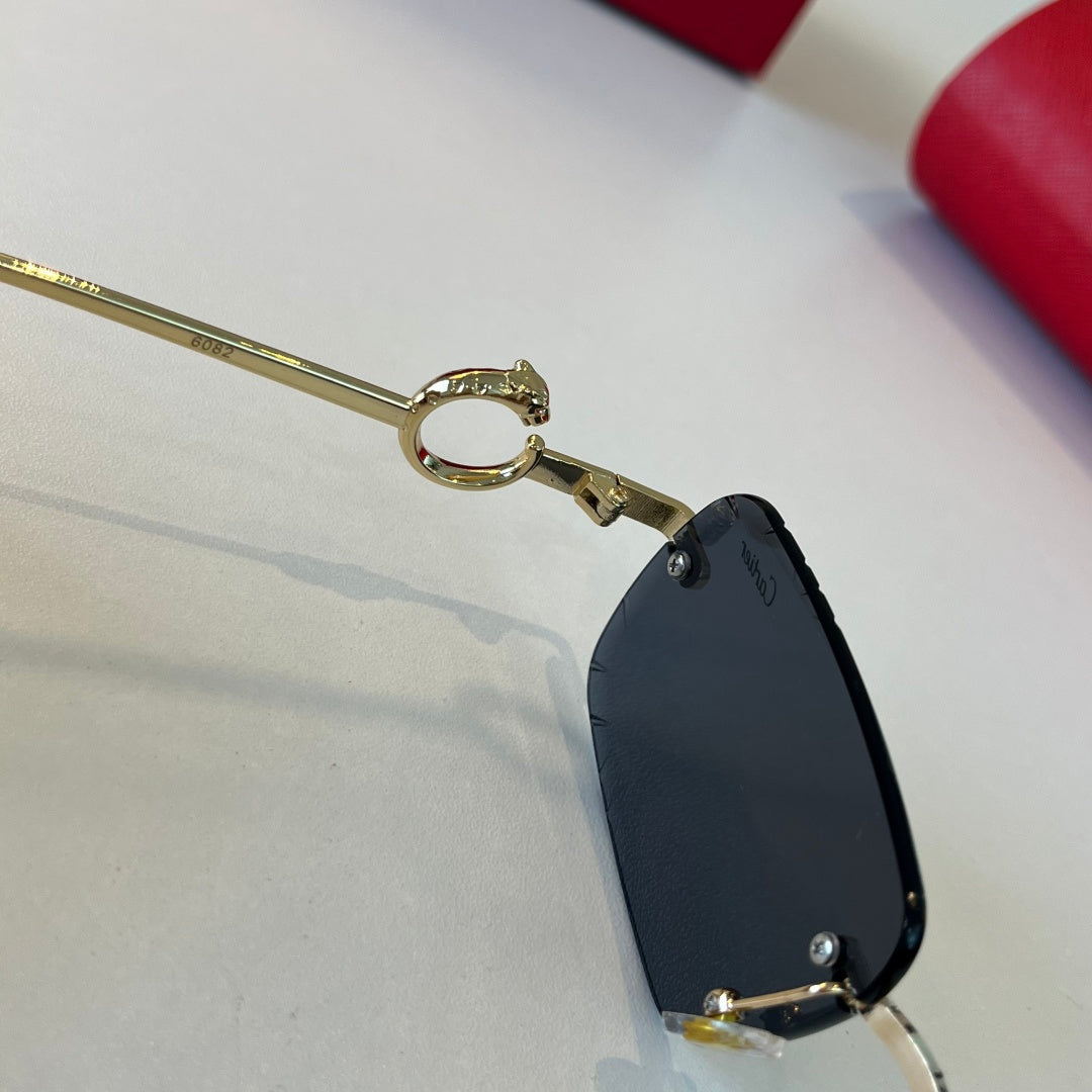 Cartier Lightweight Metal Rimless Silver Lens Sunglasses for Men & Wo - 358476 - detail image 9