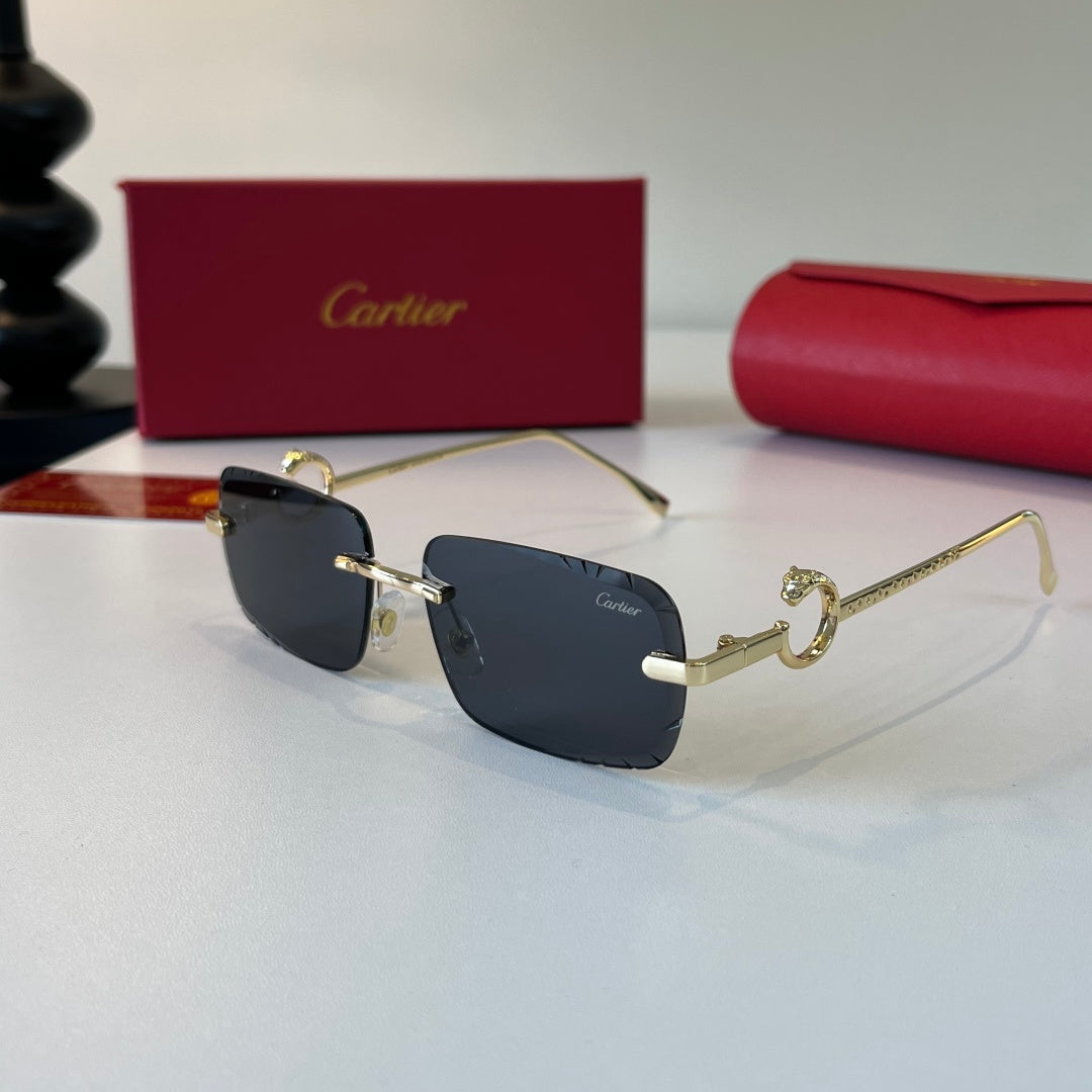 Cartier Lightweight Metal Rimless Silver Lens Sunglasses for Men & Wo - 399020 - detail image 3