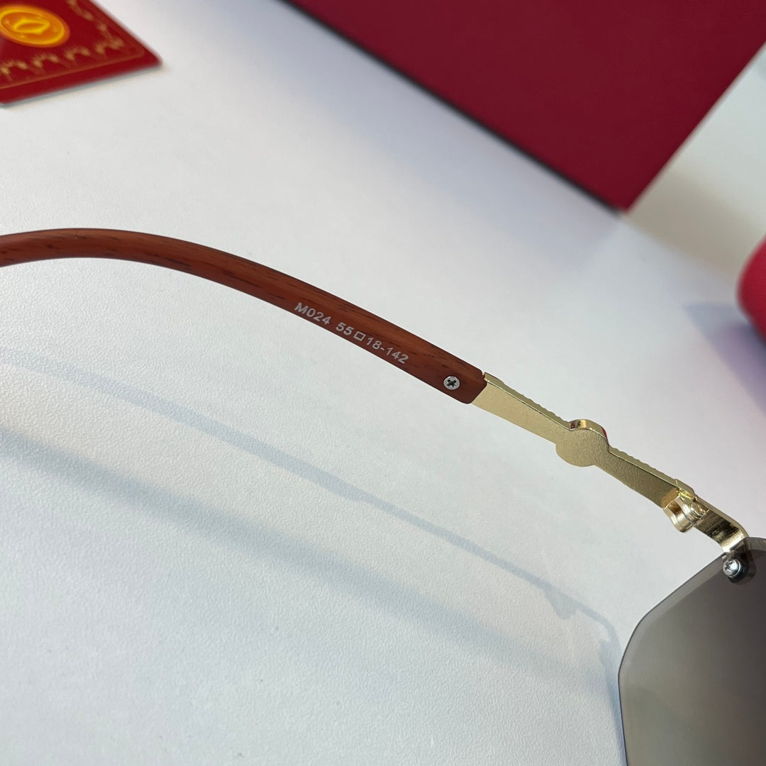 Cartier Lightweight Metal Rimless Silver Lens Sunglasses for Men & Wo - 399022 - detail image 10