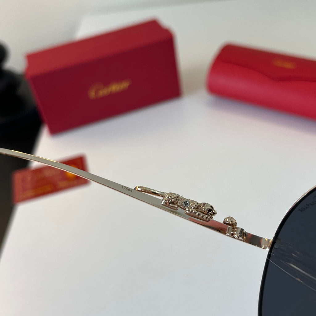 Cartier Lightweight Metal Rimless Silver Lens Sunglasses for Men & Wo - 358479 - detail image 10