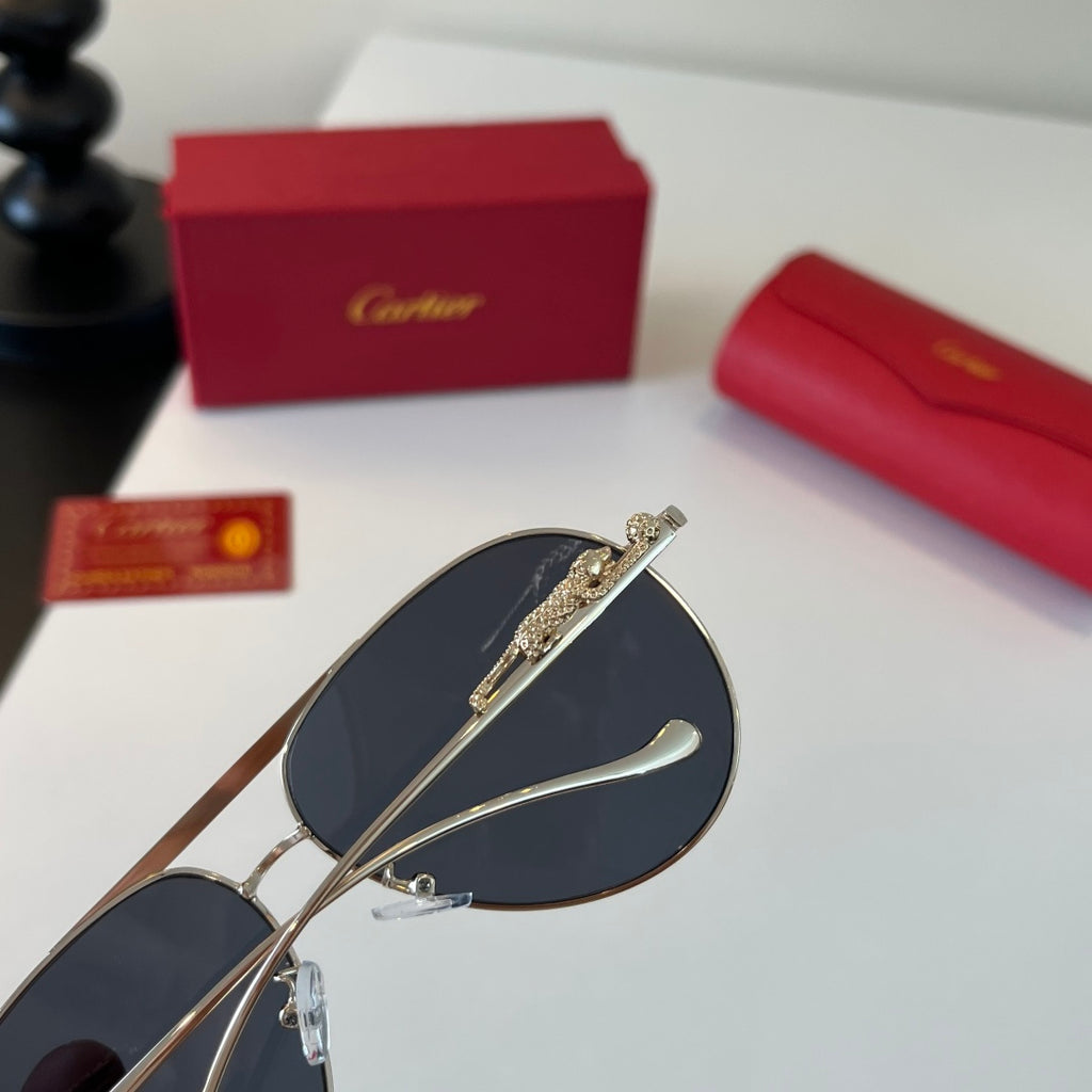 Cartier Lightweight Metal Rimless Silver Lens Sunglasses for Men & Wo - 358479 - detail image 9