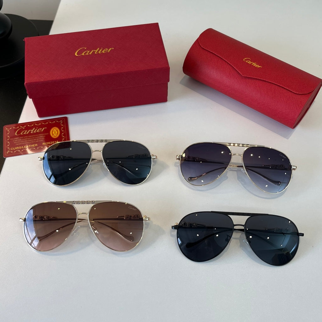 Cartier Lightweight Metal Rimless Silver Lens Sunglasses for Men & Wo - 465731 - detail image 11
