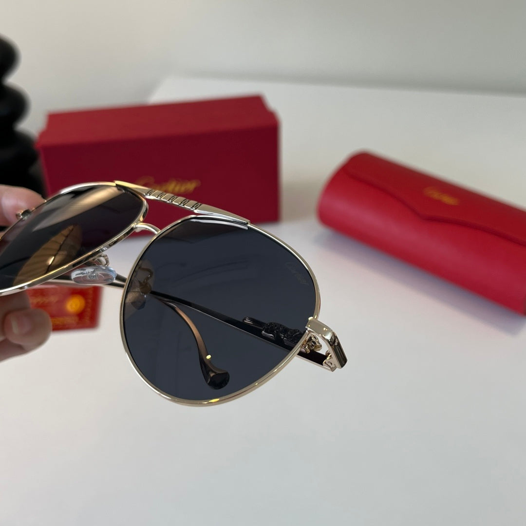 Cartier Lightweight Metal Rimless Silver Lens Sunglasses for Men & Wo - 358479 - detail image 7