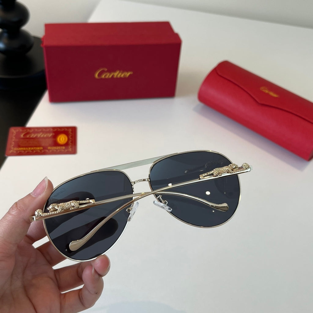 Cartier Lightweight Metal Rimless Silver Lens Sunglasses for Men & Wo - 358479 - detail image 8