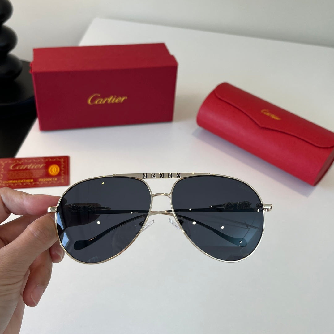 Cartier Lightweight Metal Rimless Silver Lens Sunglasses for Men & Wo - 358479 - detail image 6