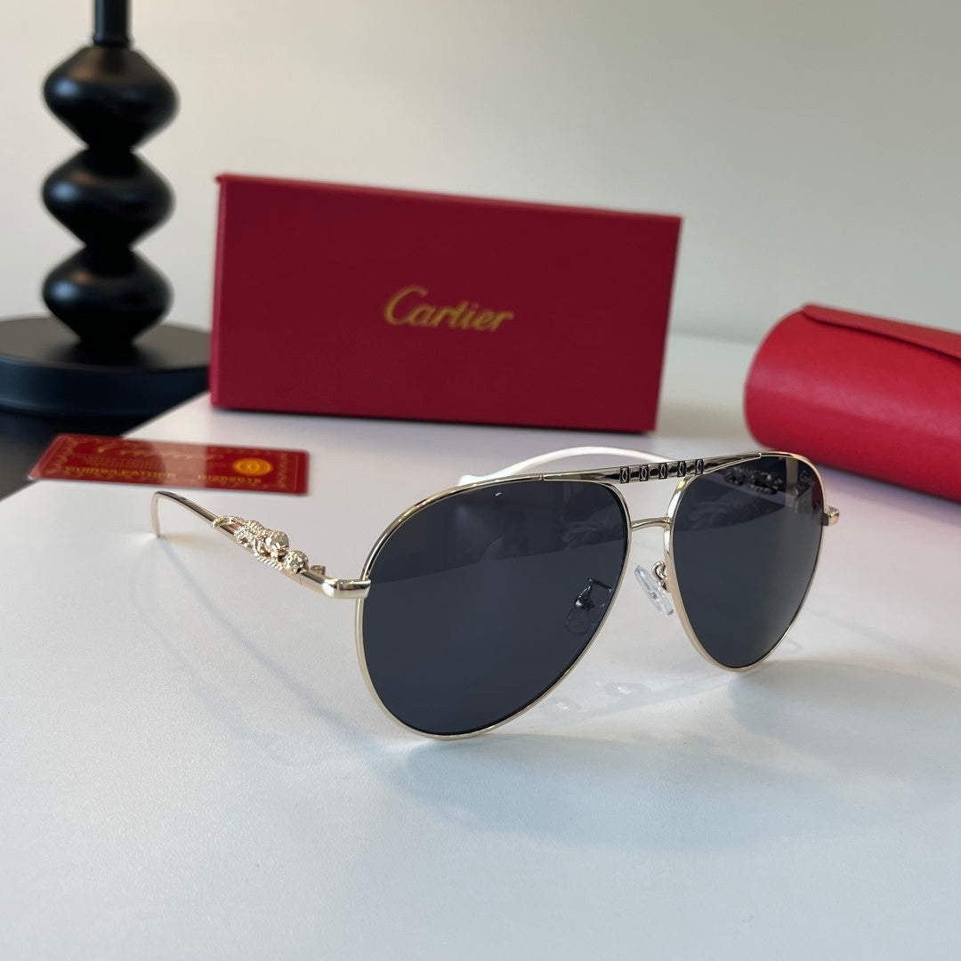 Cartier Lightweight Metal Rimless Silver Lens Sunglasses for Men & Wo - 358479