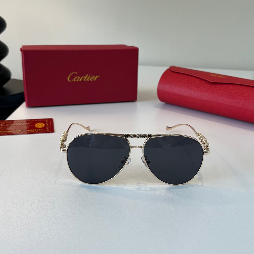 Cartier Lightweight Metal Rimless Silver Lens Sunglasses for Men & Wo - 358479 - detail image 2