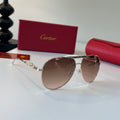 Cartier Lightweight Metal Rimless Red Lens Sunglasses for Men & Women - 358480