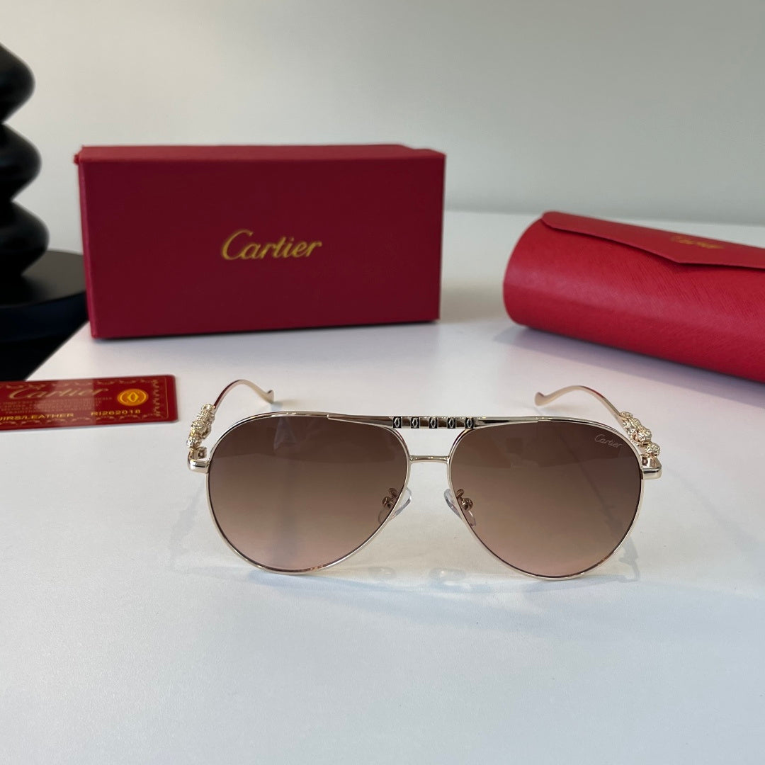 Cartier Lightweight Metal Rimless Red Lens Sunglasses for Men & Women - 358480 - detail image 2