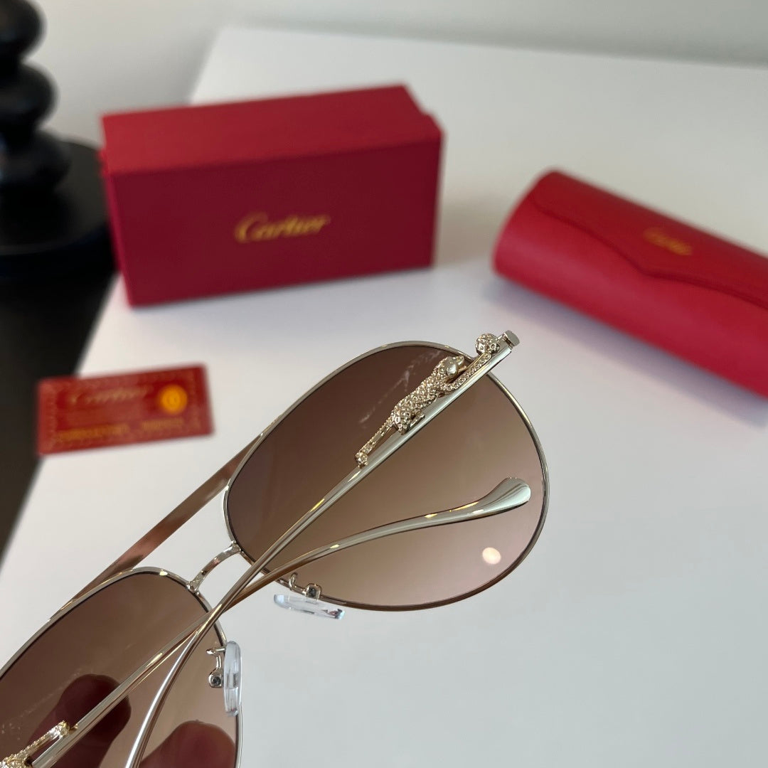 Cartier Lightweight Metal Rimless Red Lens Sunglasses for Men & Women - 358480 - detail image 8