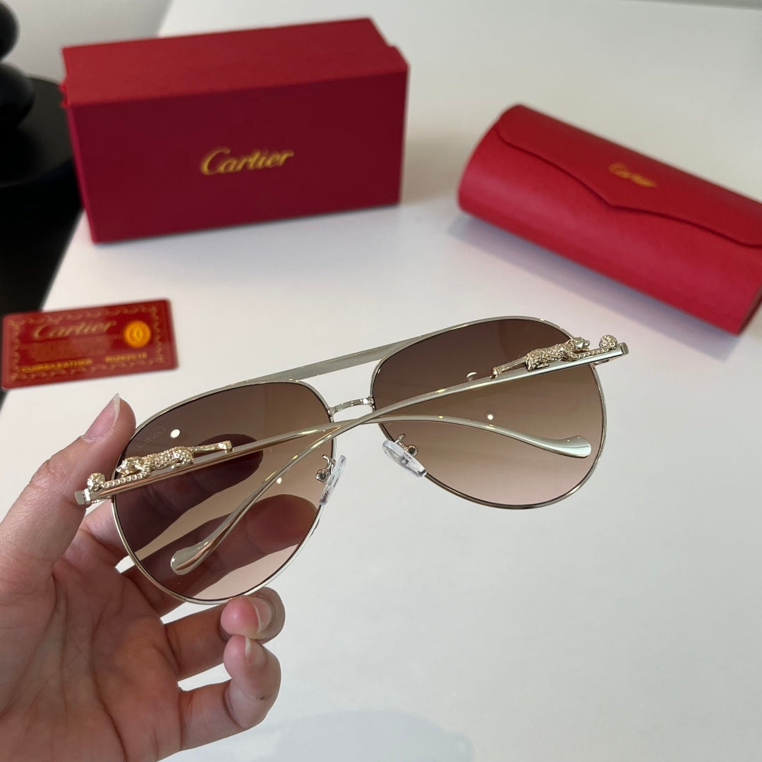 Cartier Lightweight Metal Rimless Red Lens Sunglasses for Men & Women - 358480 - detail image 9