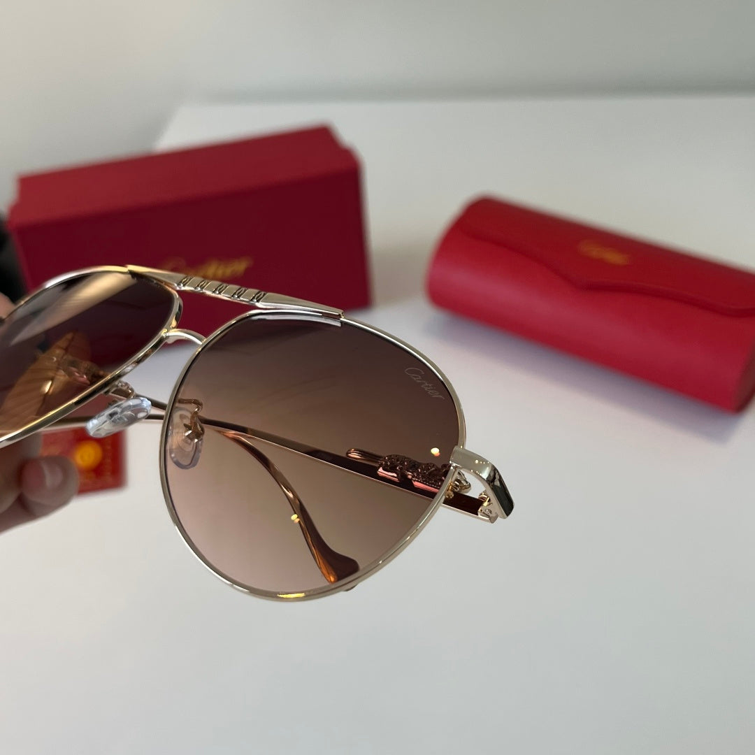 Cartier Lightweight Metal Rimless Red Lens Sunglasses for Men & Women - 358480 - detail image 7