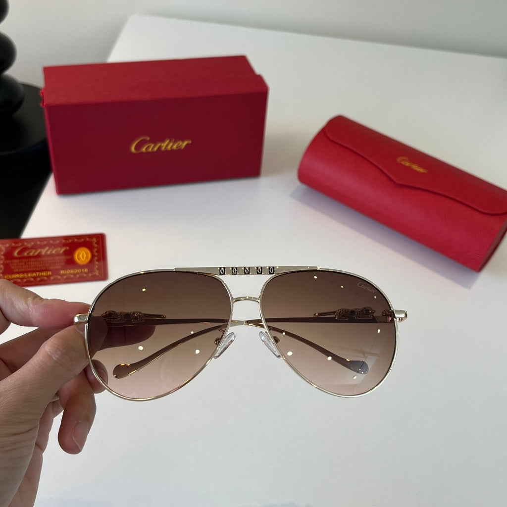 Cartier Lightweight Metal Rimless Red Lens Sunglasses for Men & Women - 358480 - detail image 5