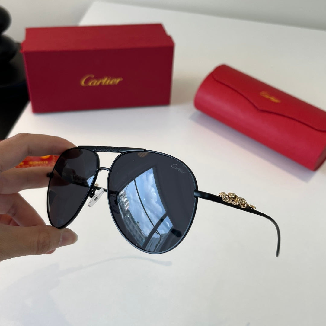 Cartier Lightweight Metal Rimless Silver Lens Sunglasses for Men & Wo - 358481 - detail image 8