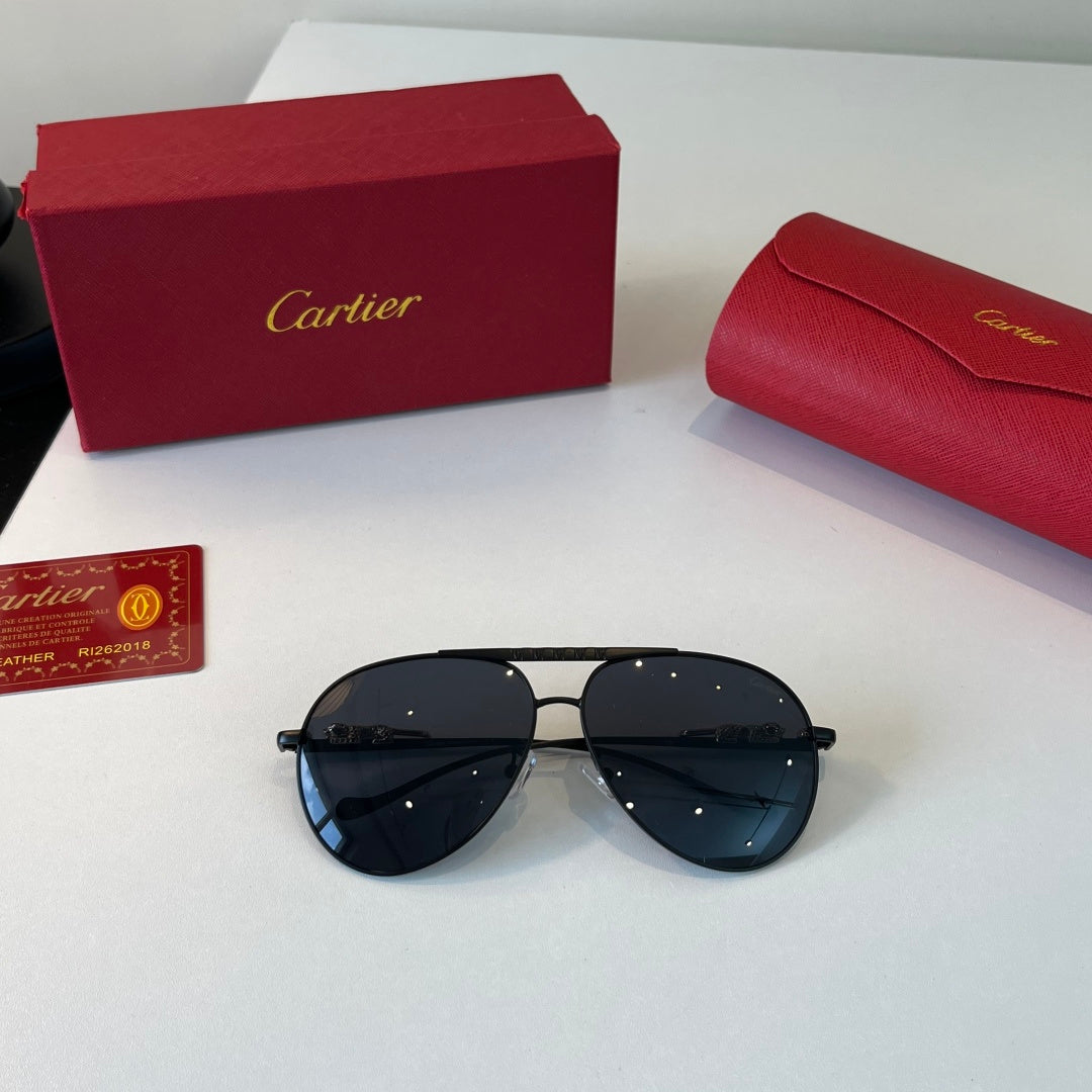 Cartier Lightweight Metal Rimless Silver Lens Sunglasses for Men & Wo - 358481 - detail image 3