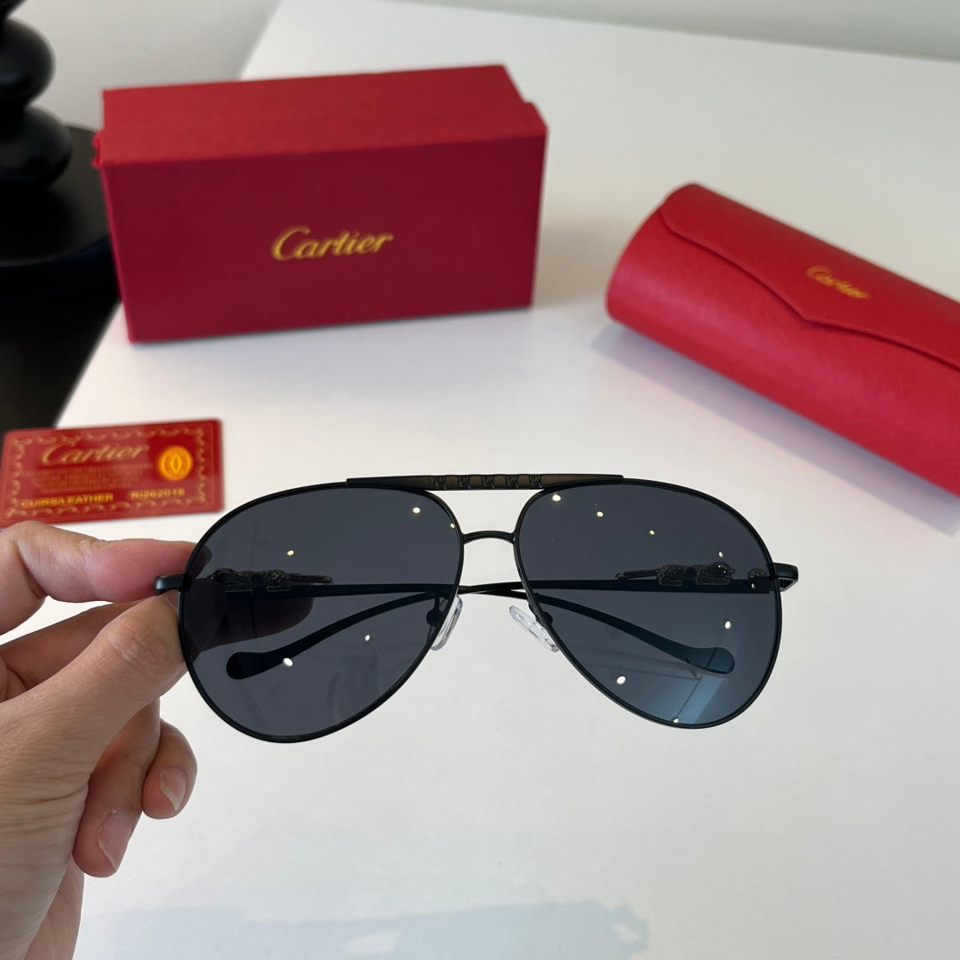 Cartier Lightweight Metal Rimless Silver Lens Sunglasses for Men & Wo - 358481 - detail image 4