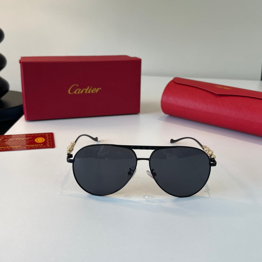 Cartier Lightweight Metal Rimless Silver Lens Sunglasses for Men & Wo - 358481