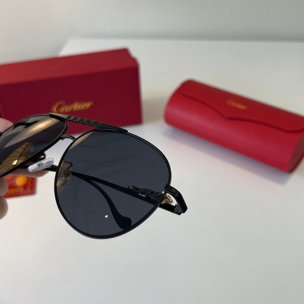 Cartier Lightweight Metal Rimless Silver Lens Sunglasses for Men & Wo - 358481 - detail image 5